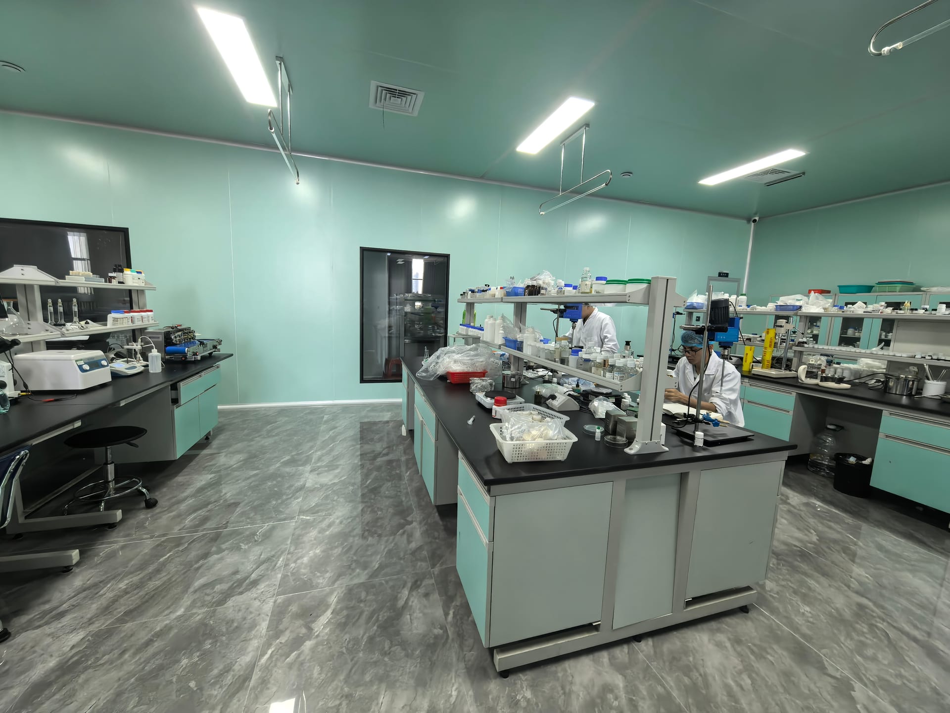 In-house R&D and microbiology testing laboratory — formulation to release